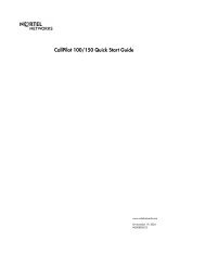 Call Pilot 100/150 Quick Start Guide - MC Telecom