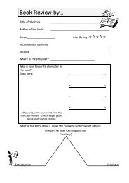 Book Review Homework Task (pdf) - Mangotsfield School