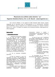 ResoluciÃ³n de conflicto sobre dominio â.esâ Hyperion ... - AutoControl