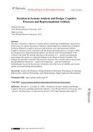 Iteration in Systems Analysis and Design - Sprouts - Association for ...