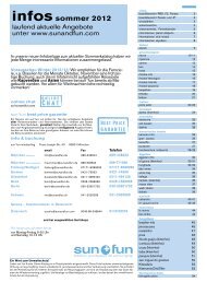 Infos Sommer 2012 - Sun and Fun
