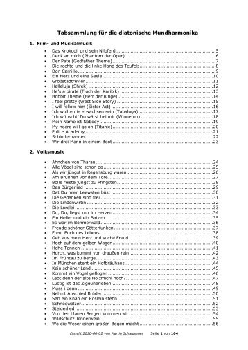 Tabsammlung für die diatonische Mundharmonika - Projekt ...