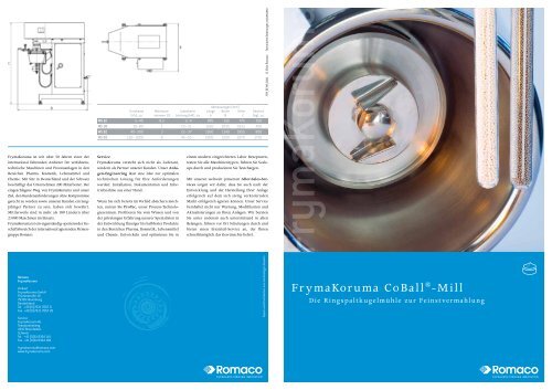 Prospekt RingspaltkugelmÃ¼hle - FrymaKoruma