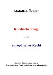 Abdullah Öcalan Kurdische Frage und europäisches Recht