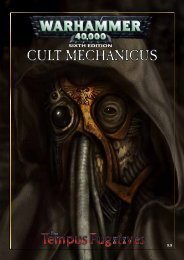 Codex Cult Mechanicus - The Tempus Fugitives