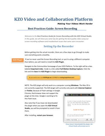 Best Practices for Screen Recording - KZO Innovations