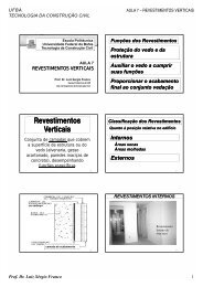 Revestimentos Verticais - Universidade Federal da Bahia