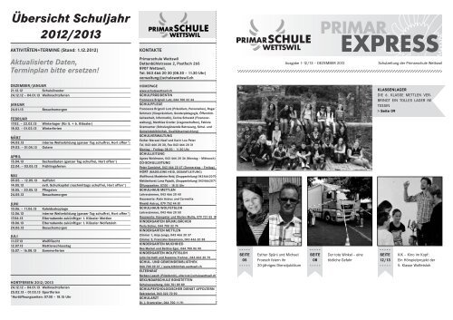 Primarexpress Dezember 2012 [PDF, 469 KB] - Primarschule