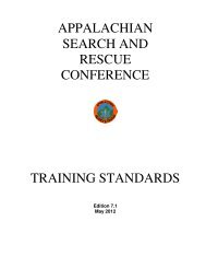 7.1 Training Standards - Appalachian Search & Rescue Conference