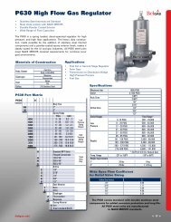 P630 High Flow Gas Regulator - Follin Flo-Controls