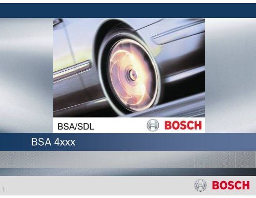 Bosch BSA 4xxx - RUNE Piese Auto