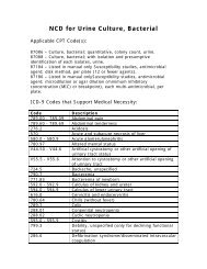 NCD for Urine Culture, Bacterial