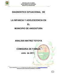 diagnostico situacional de la infancia y adolescencia en ... - Angostura