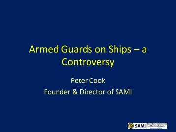 Armed Guards on Ships â a Controversy - Private Security Monitor