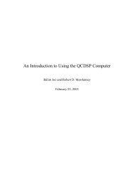 An Introduction to Using the QCDSP Computer - EPCC