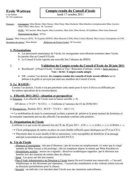 Rencontre des conseils spécialisés