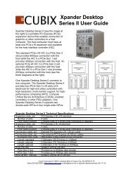 Xpander Desktop Series II User Guide - Cubix