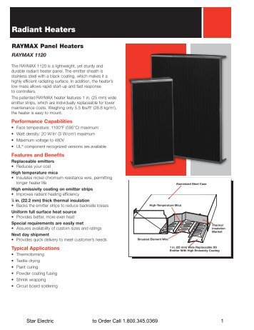 raymax 1120 - Heaters Sensors Controls