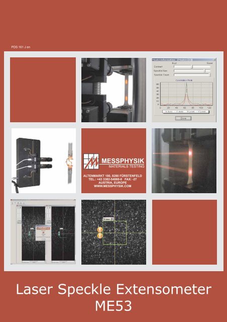 Laser Speckle Extensometer ME53 - Messphysik