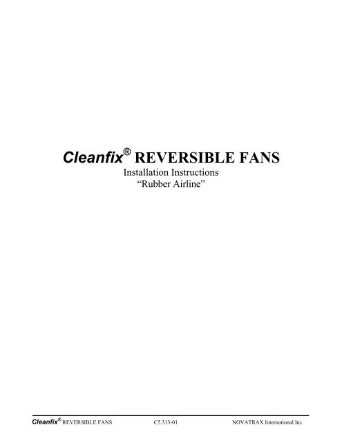 Cleanfix REVERSIBLE FANS - International Inc