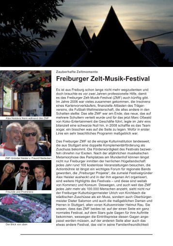 Freiburger Zelt-Musik-Festival - Kulturverlag ART+WEISE