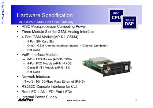 AddPac Technology Multi Port GSM Gateway (AP-GS2500)