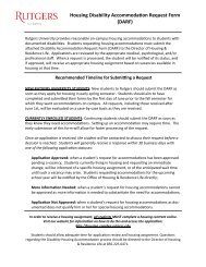 Housing Disability Accommodation Request Form (DARF) - Rutgers ...