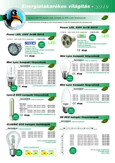 EnergiatakarÃ©kos vilÃ¡gÃ­tÃ¡s - 22200011100 - Vistar