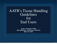 AATB's Tissue Handling Guidelines for End Users - American ...