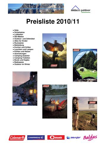 Preisliste 2010/11 - midaco outdoor