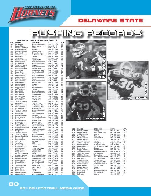 history & records - Delaware State Athletics