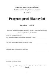 Program proti Å¡ikanovÃ¡nÃ­ - ZÃ¡kladnÃ­ Å¡kola KomenskÃ©ho II