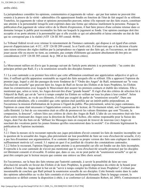 Mouvement raÃ«lien suisse, Dora Kefi Sciboz, Myriam Dorsaz contre ...
