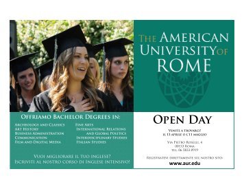 Open Day HS Flyer - The American University of Rome