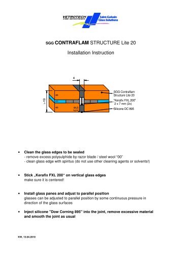 SGG CONTRAFLAM STRUCTURE Lite 20 Installation Instruction