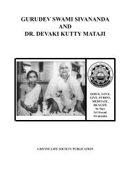 Gurudev Swami Sivananda and Dr. Devaki Kutty Mataji