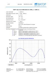 Saturable absorber mirror for fiber laser mode ... - BATOP GmbH