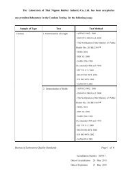 The Laboratory of Thai Nippon Rubber Industry Co., Ltd. has been ...