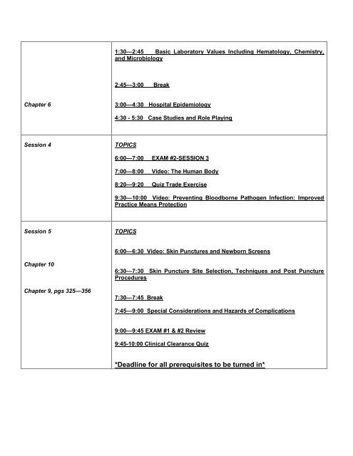Sample Schedule.pdf - UCLA Center for Prehospital Care