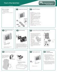 Time Q +Plus Quick Start Guide - Acroprint