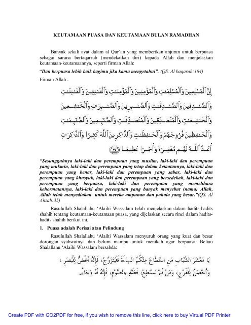 Teks ceramah agama tentang bulan ramadhan
