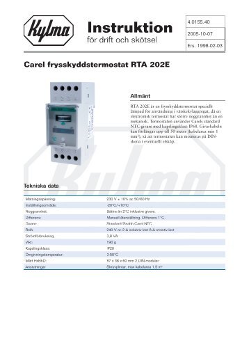 RTA202E - BS Elcontrol