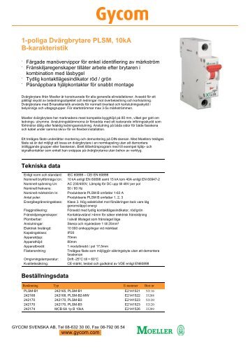 PLSM 1pol B - BS Elcontrol