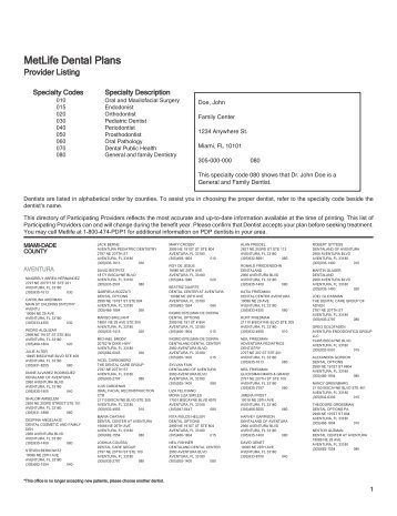 MetLife Dental Plans - Risk Management