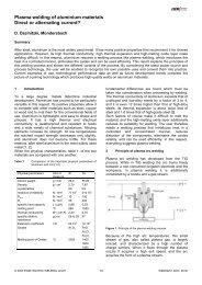 Plasma welding of aluminium materials - Direct or ... - Ewm-sales.co.uk