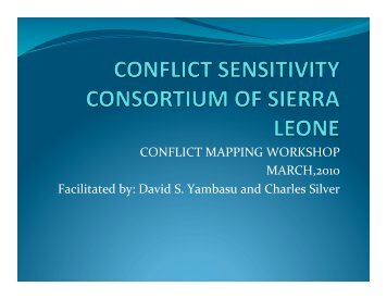 CSA CONTEXT ANALYSIS PRESENTATION ... - Conflict Sensitivity