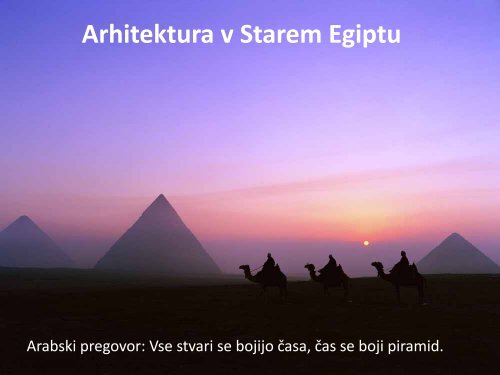 Arhitektura v Starem Egiptu