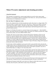 Nikon FTn meter adjustment and cleaning procedure