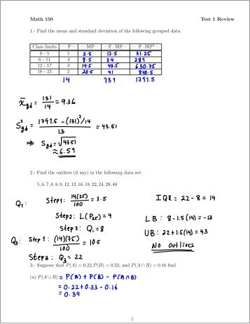 Derivation of the Mean and Standard Deviation of the Derivation of the Mean and Standard Deviation of the