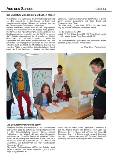 Schulzeitung Frühling/ Sommer 2013 - Freie Interkulturelle ...